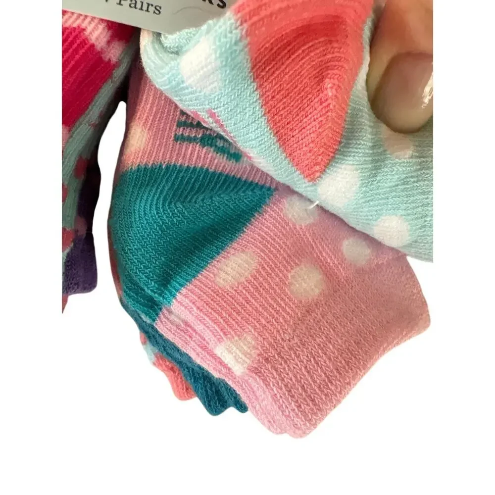 Cat & Jack Girls Low-Cut Socks Colorful 7 Pairs, Size 12-24 Months